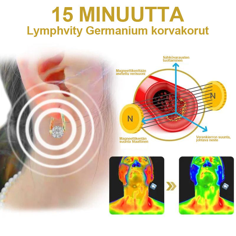 Lymfaattiset magneettiterapia korvakorut germanium