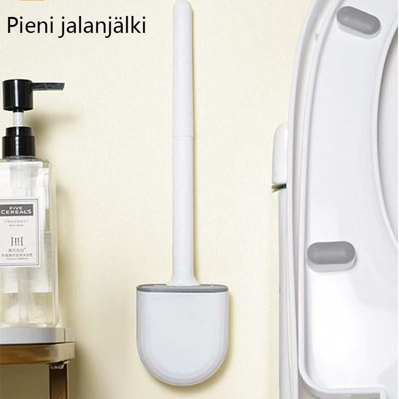 Seinälle kiinnitettävä pyöreä silikoni-wc-harja